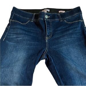 Juicy Couture size 10 Dark Blue Denim Jeans control panel at waist